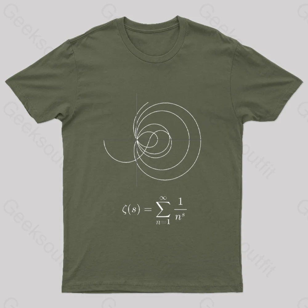 Riemann Mathematical T-Shirt Army Green / S