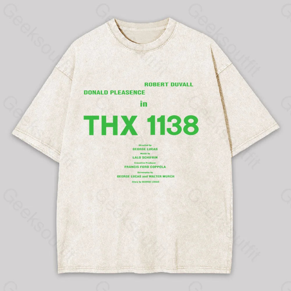 Robert Duvall Donald Pleasence In Thx 1138 Washed T-Shirt Apricot / S Yc