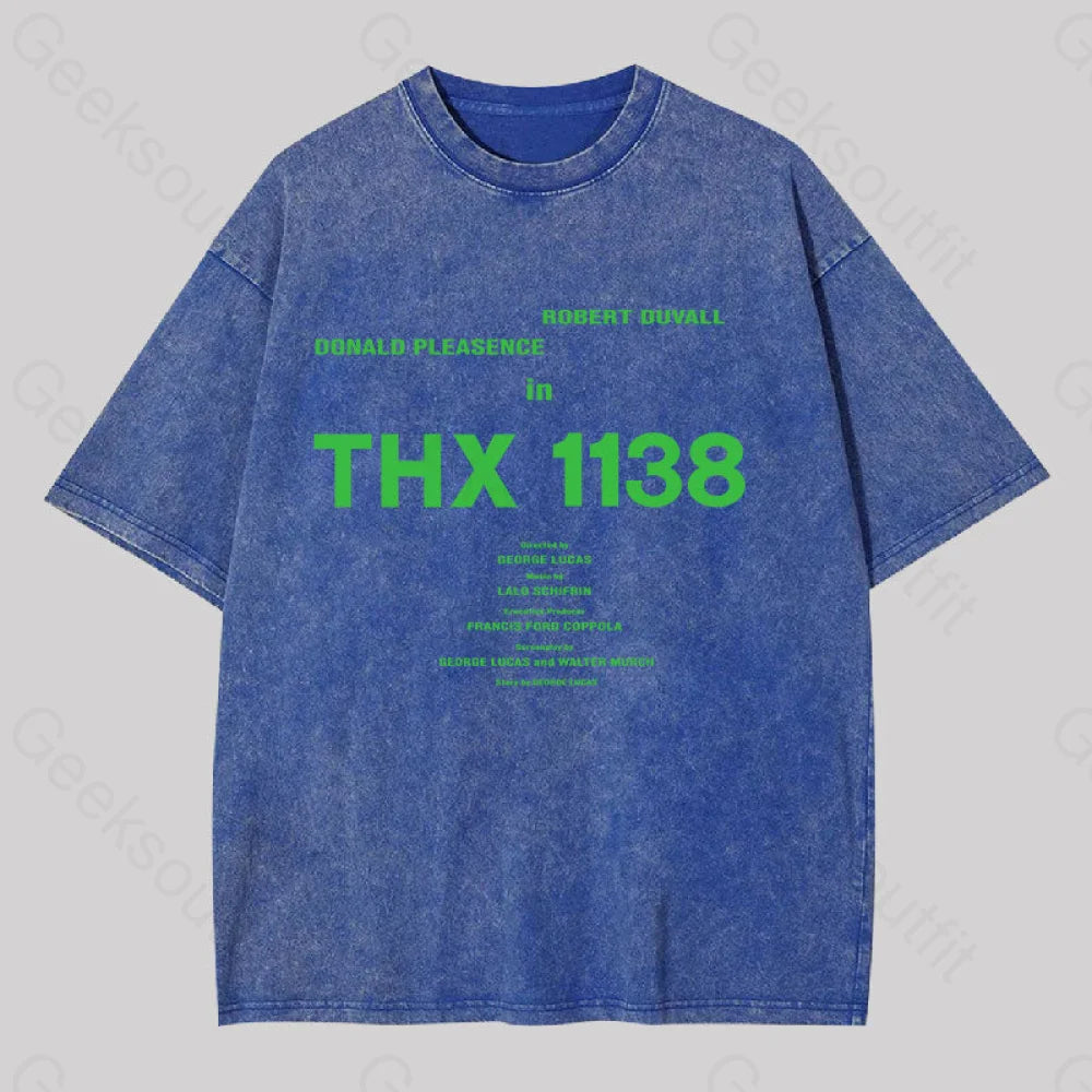 Robert Duvall Donald Pleasence In Thx 1138 Washed T-Shirt Blue / S Yc