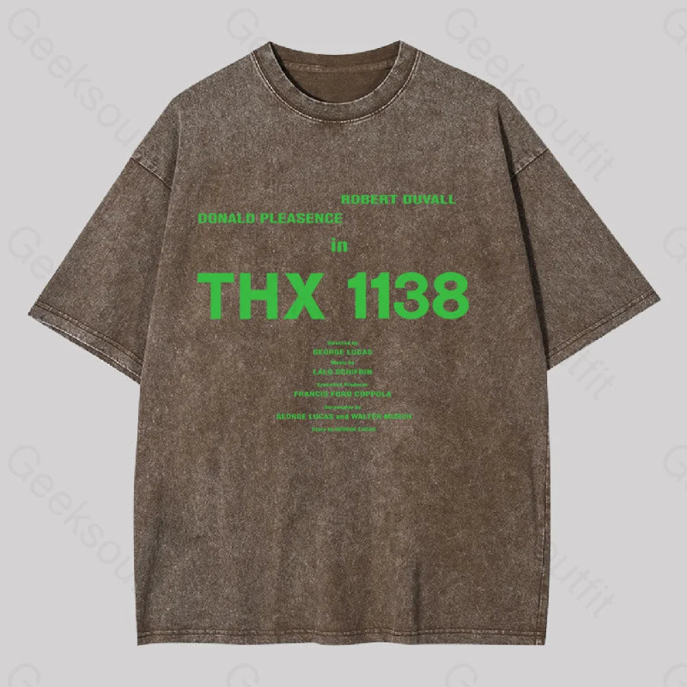 Robert Duvall Donald Pleasence In Thx 1138 Washed T-Shirt Coffee / S Yc