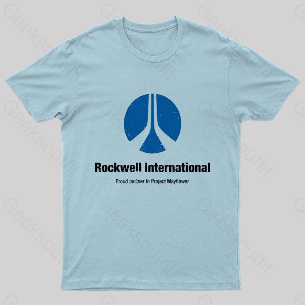 Rockwell International (Aged Look) T-Shirt Light Blue / S