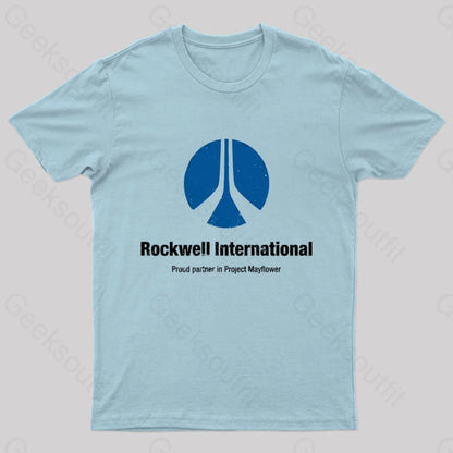 Rockwell International (Aged Look) T-Shirt Light Blue / S