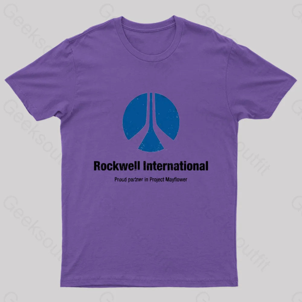 Rockwell International (Aged Look) T-Shirt Purple / S