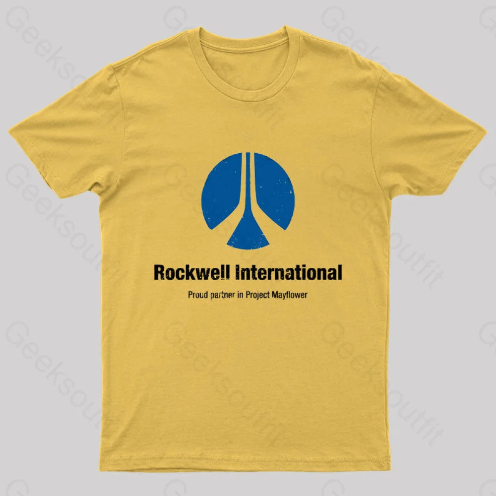 Rockwell International (Aged Look) T-Shirt Yellow / S