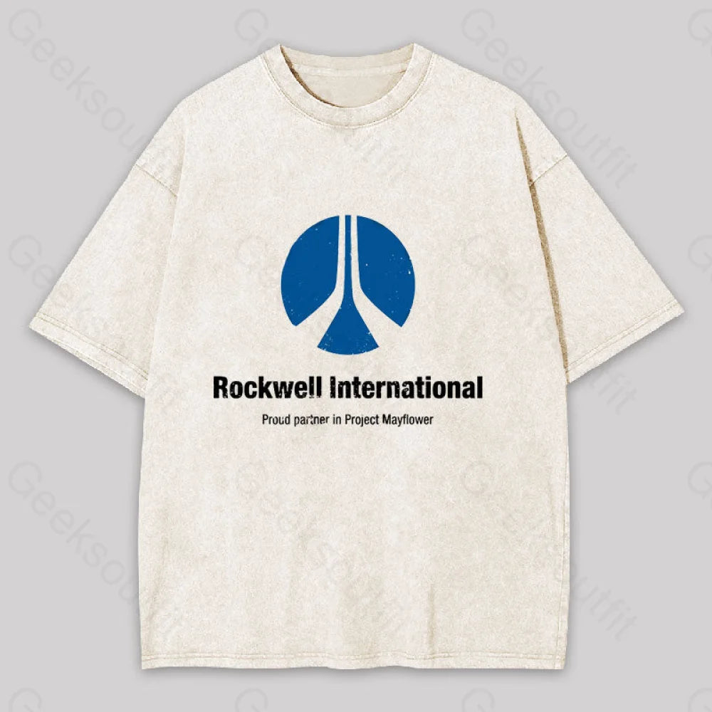 Rockwell International Close Encounters Washed T-Shirt Apricot / S