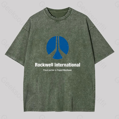 Rockwell International Close Encounters Washed T-Shirt Army Green / S