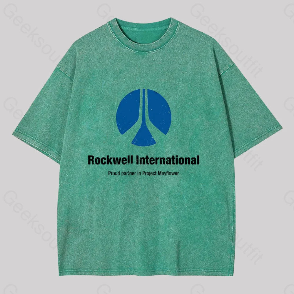 Rockwell International Close Encounters Washed T-Shirt Grass Green / S