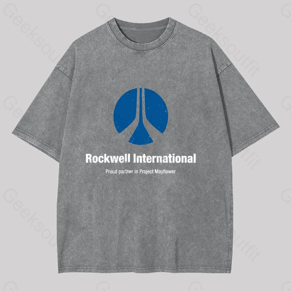 Rockwell International Close Encounters Washed T-Shirt Grey / S