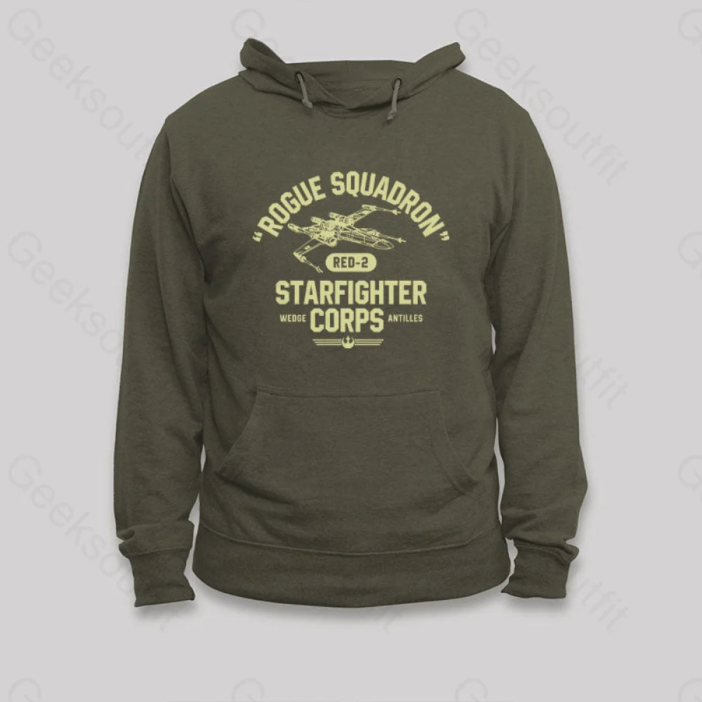 Rogue Squadron Wedge Antilles Hoodie Army Green / S