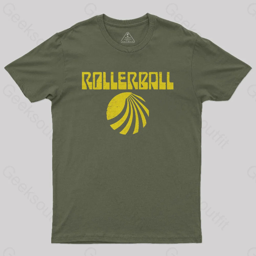 Rollerball Nerd T-Shirt Army Green / S