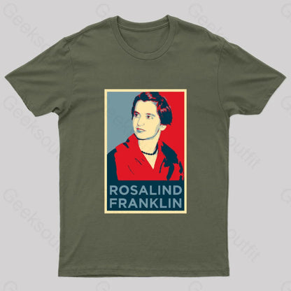 Rosalind Franklin Nerd T-Shirt Army Green / S