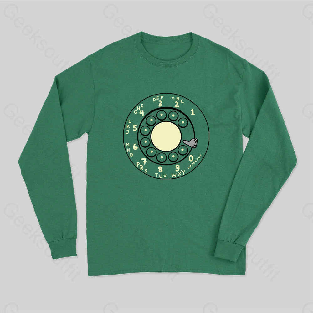 Rotary Dial Long Sleeve T-Shirt Green / S