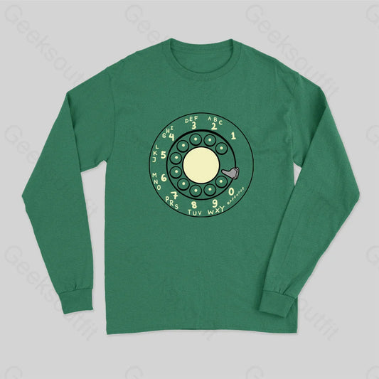 Rotary Dial Long Sleeve T-Shirt Green / S