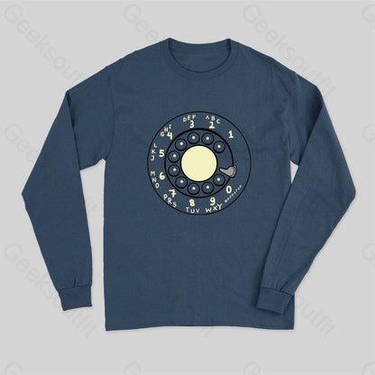 Rotary Dial Long Sleeve T-Shirt Navy / S