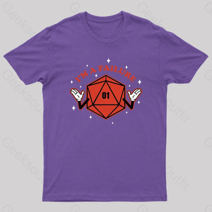 Rpg - I’m A Failure Geek T-Shirt Purple / S