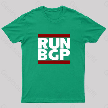 Run Bgp Geek T-Shirt Green / S