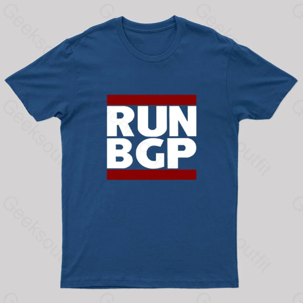 Run Bgp Geek T-Shirt Navy / S