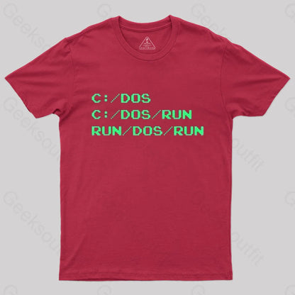 Run/Dos/Run Nerd T-Shirt Red / S