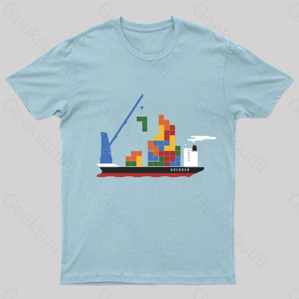 Russian Cargo Nerd T-Shirt Light Blue / S