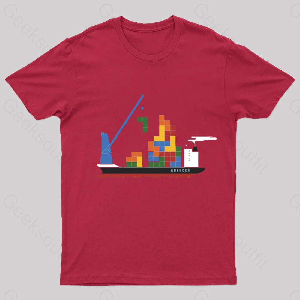 Russian Cargo Nerd T-Shirt Red / S