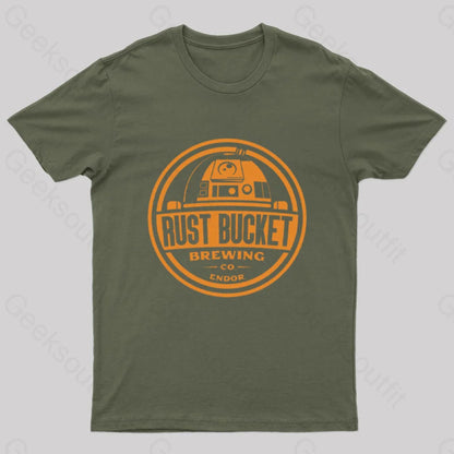 Rust Bucket Brewing Geek T-Shirt Army Green / S