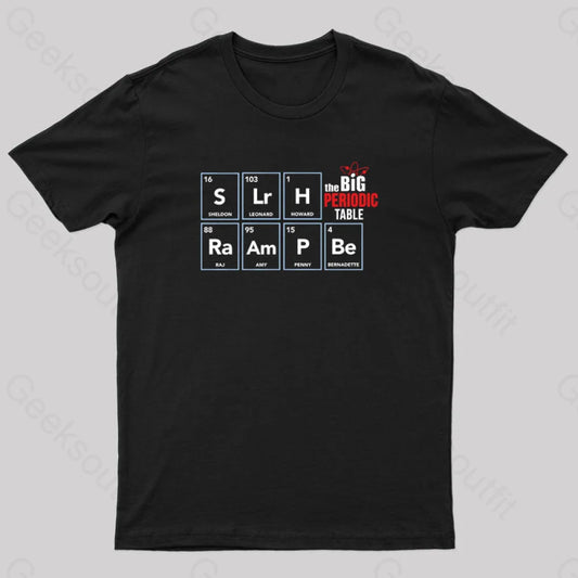 S Lr H Ra Am P Be T-Shirt Black /