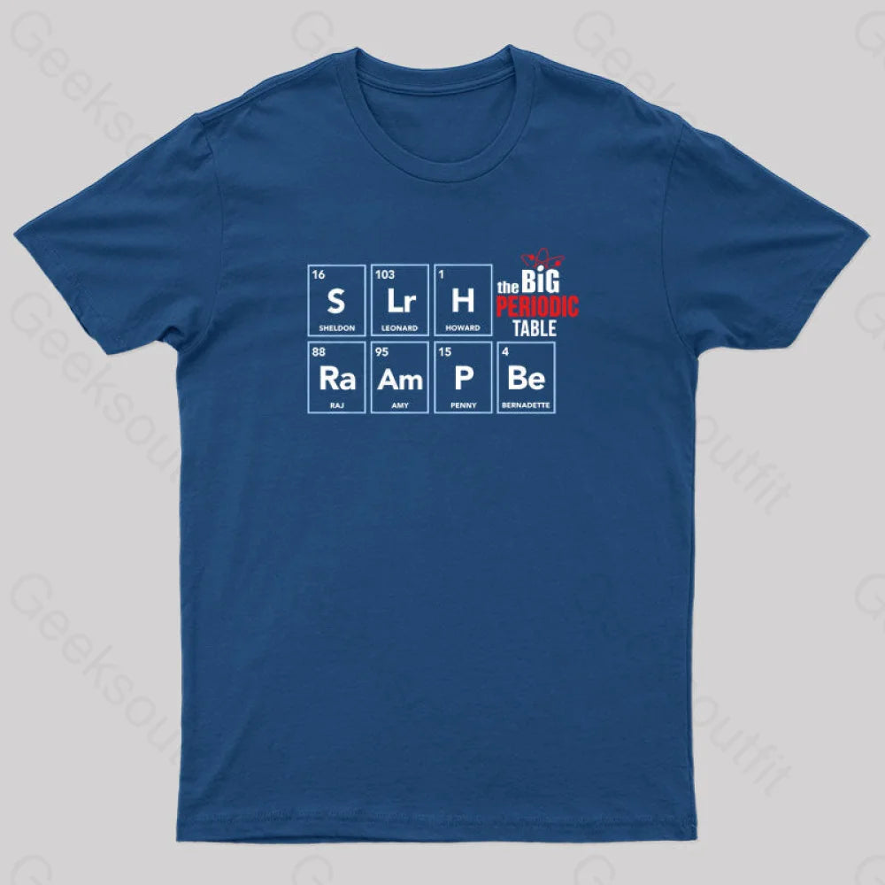 S Lr H Ra Am P Be T-Shirt Navy /