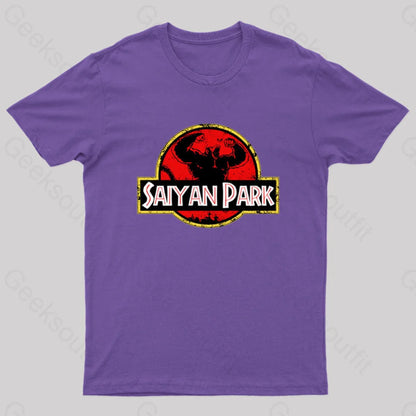 Saiyan Park Geek T-Shirt Purple / S