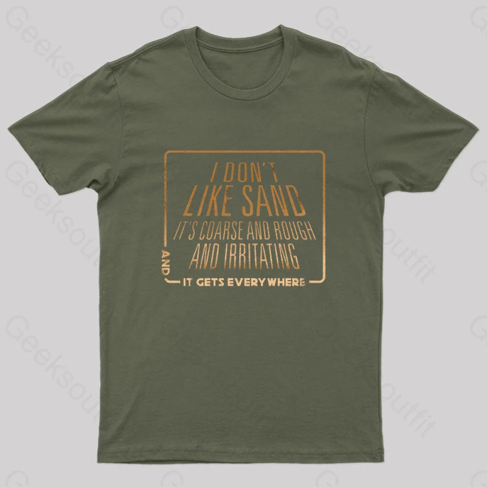 Sand Feels Nerd T-Shirt Army Green / S