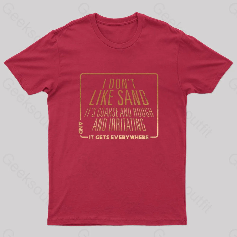 Sand Feels Nerd T-Shirt Red / S