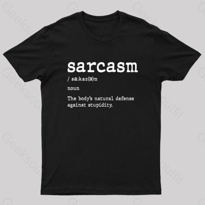 Sarcasm Definition Geek T-Shirt Black / S