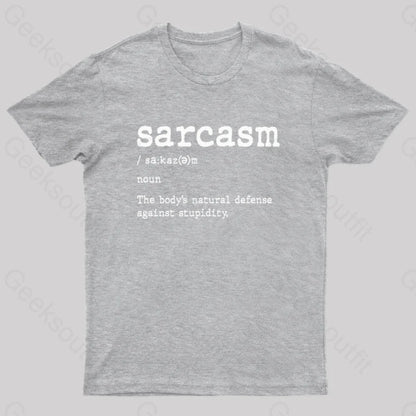 Sarcasm Definition Geek T-Shirt Grey / S