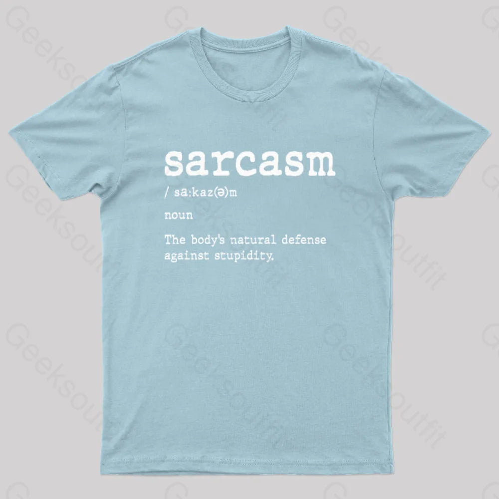 Sarcasm Definition Geek T-Shirt Light Blue / S