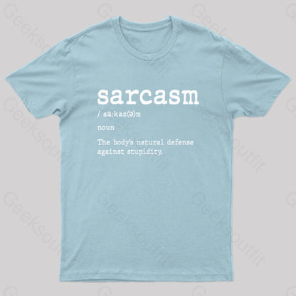 Sarcasm Definition Geek T-Shirt Light Blue / S