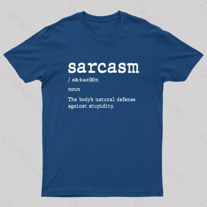 Sarcasm Definition Geek T-Shirt Navy / S