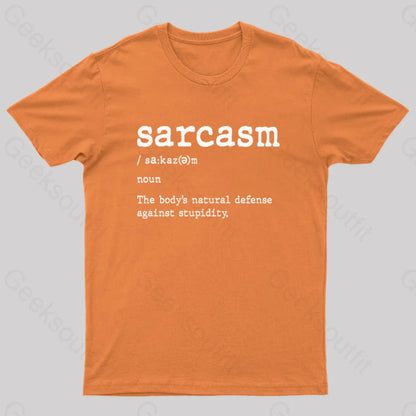 Sarcasm Definition Geek T-Shirt Orange / S