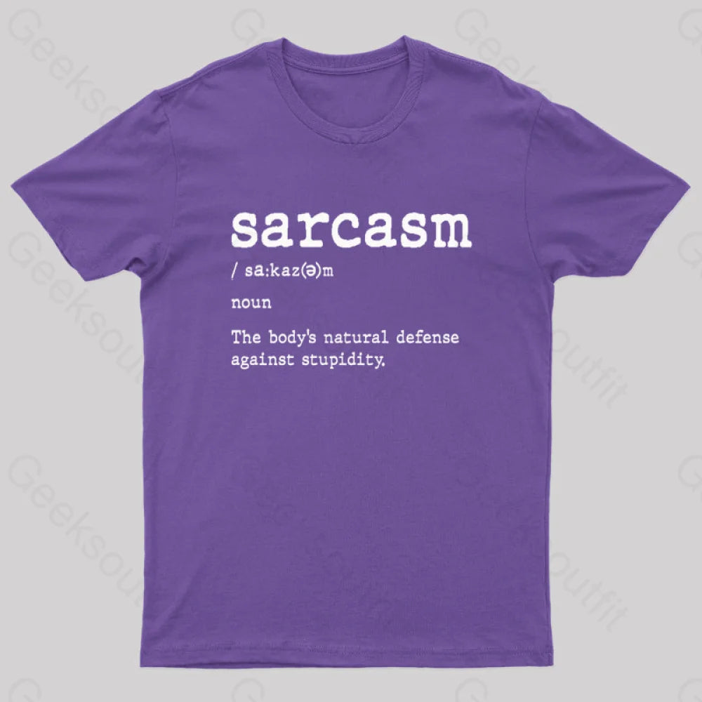 Sarcasm Definition Geek T-Shirt Purple / S