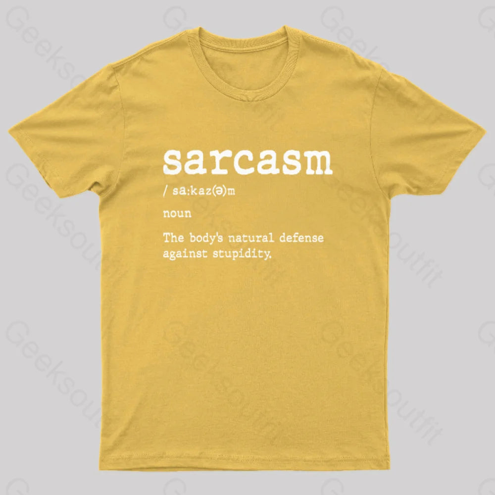 Sarcasm Definition Geek T-Shirt Yellow / S