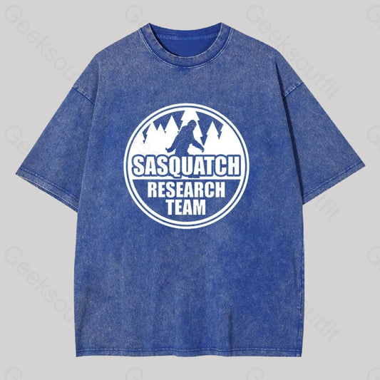 Sasquatch Research Team Geek Washed T-Shirt Blue / S