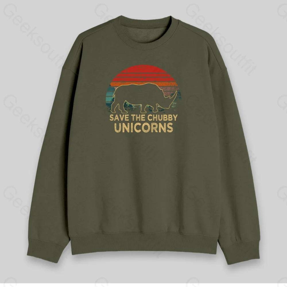 Save The Chubby Unicorns Sweatshirt - Geeksoutfit