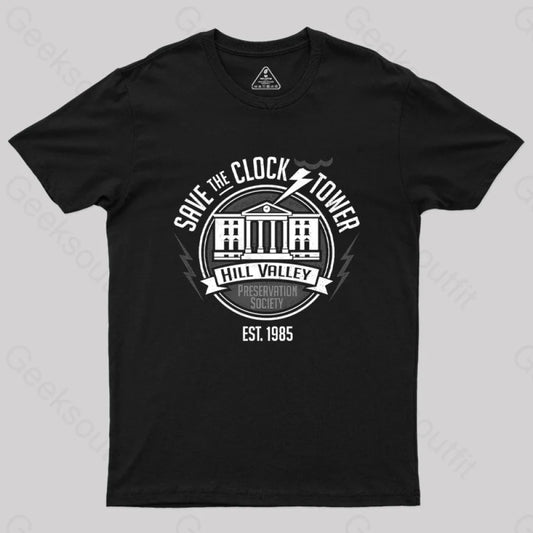 Save The Clock Tower T-Shirt Black / S