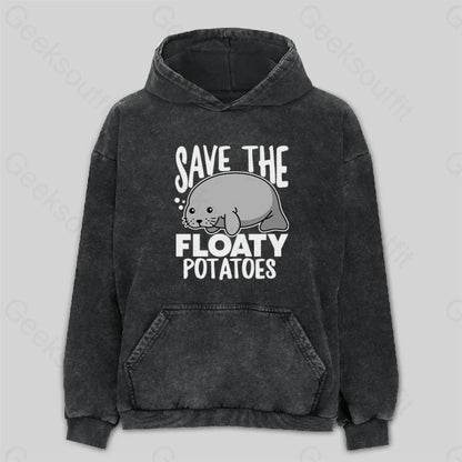 Save The Floaty Potato Washed Hoodie M