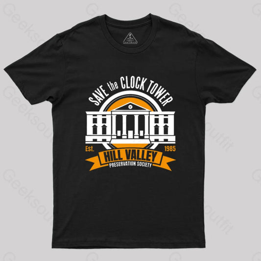 Save The Hill Valley T-Shirt Black / S