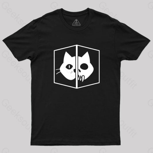 Schrodinger The Cat T-Shirt Black / S