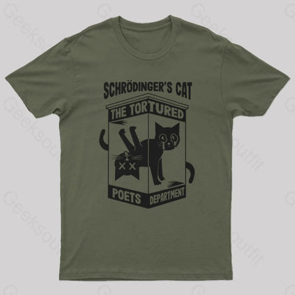 Schrodinger’s Cat The Tortured Poets Department T-Shirt Army Green / S Yc