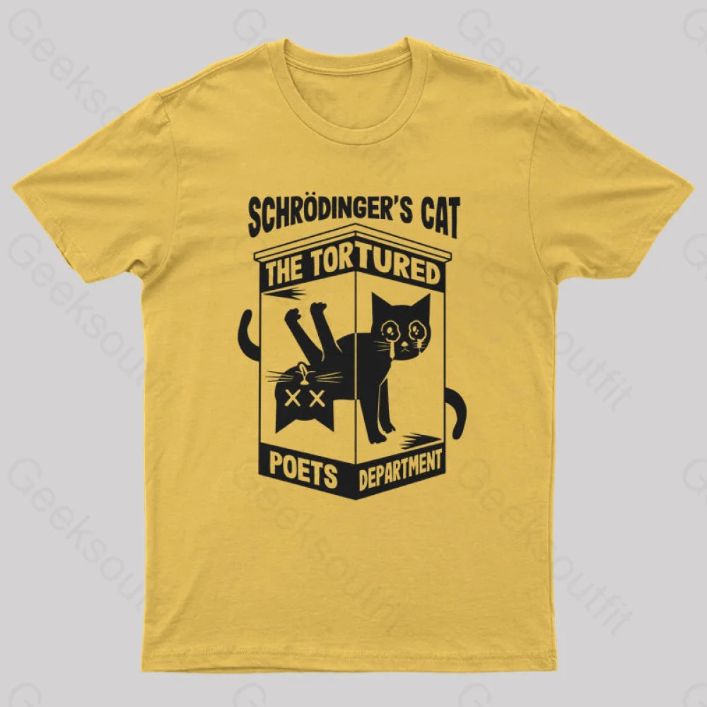 Schrodinger’s Cat The Tortured Poets Department T-Shirt Yellow / S Yc