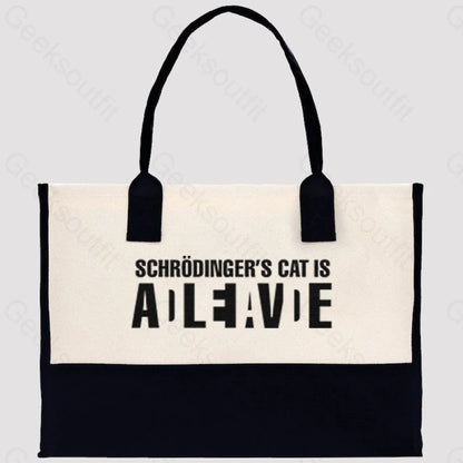 Schrödinger’s Cat Adleiavde Cotton Tote Bag