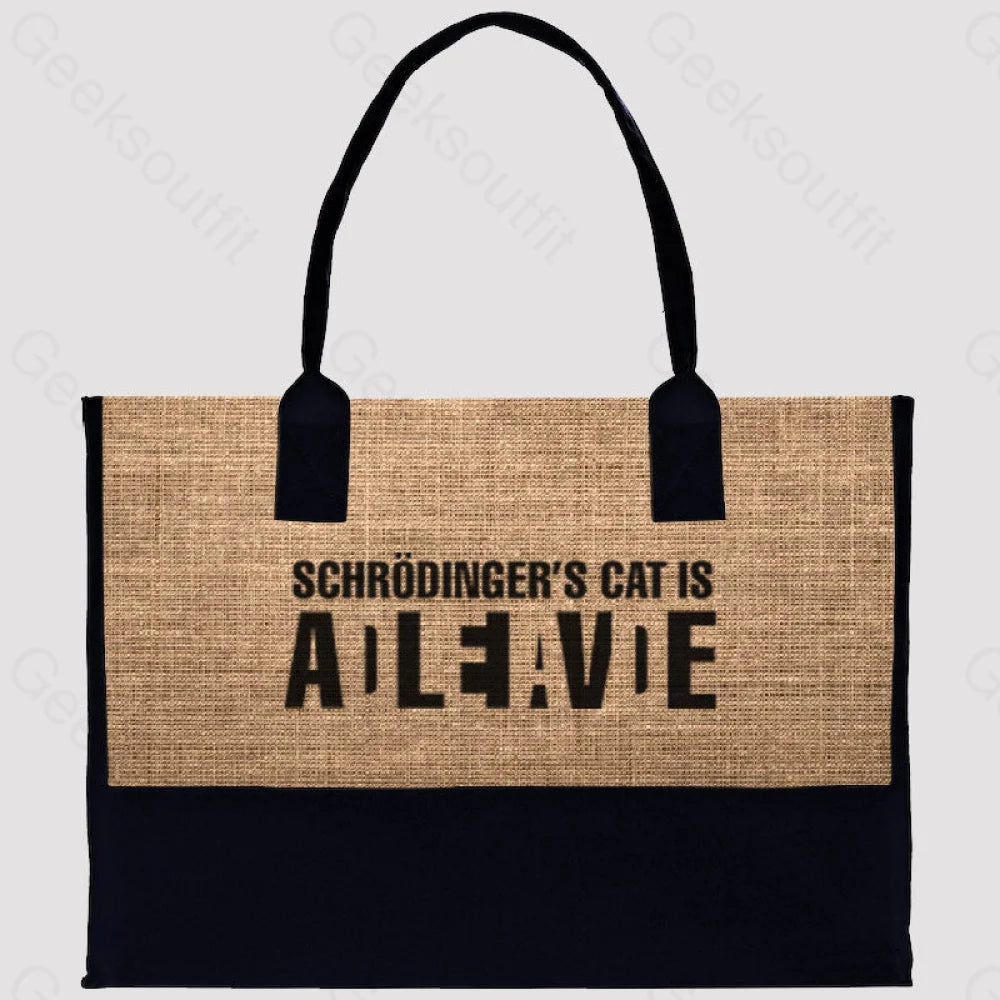 Schrödinger’s Cat Adleiavde Cotton Tote Bag