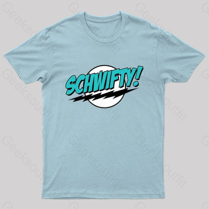 Schwifty Nerd T-Shirt Light Blue / S