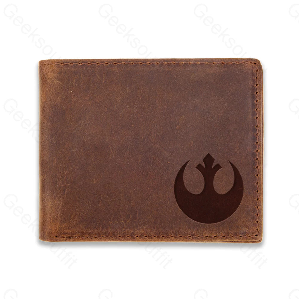 Sci-Fi Logo Engraved Leather Wallet Espress / D21